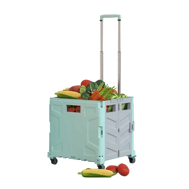 The Folding Cart Can Hold People Filling Vegetables Portable Large Capacity Made from Heavy Duty Plastic Used as a Seat, Black