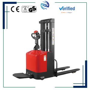 站立式电动堆高车 1.5 吨 2 吨 高举升仓库设备，适用于窄过道仓储和多层货架 - Product Image 1