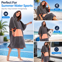 Serviette poncho personnalisée avec logo, séchage rapide, robe de bain pour la plage, la natation et les sports nautiques