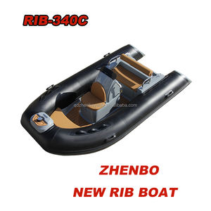 Ce <span class=keywords><strong>bateau</strong></span> <span class=keywords><strong>semi</strong></span>-<span class=keywords><strong>rigide</strong></span> gonflable de <span class=keywords><strong>bateau</strong></span> de Rhib de fibre de verre de la publicité de 3.4m 11ft avec des accessoires et le <span class=keywords><strong>moteur</strong></span> de <span class=keywords><strong>bateau</strong></span> - Product Image 2