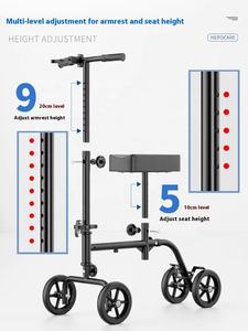 सर्जरी में चोट लगने के कारण पैर के टखने की चोट के लिए दोहरे ब्रेकिंग सिस्टम के साथ रोलर और रोलेटर - Product Image 5