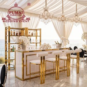 Small Bar Pub Counter Bar Furniture Table Rectangle Wedding Stainless Steel Acrylic Bar Counter Desk - Product Image 1