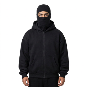 OEM Personnalisé 500 grammes Hoodie Balaclava surdimensionné et lourd à double capuche style streetwear ninja - Product Image 1