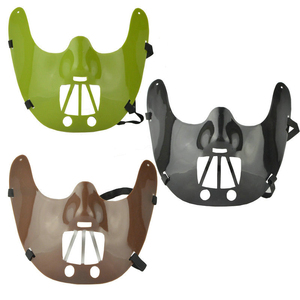 Voile à thème Le Silence des Agneaux <span class=keywords><strong>Hannibal</strong></span> Demi-masque de film noir, vert et marron - Product Image 5