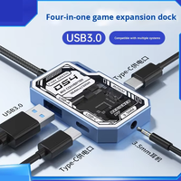 Hub Ekspansi USB 3.0 Aluminium Alloy 4-Port Tipe-C untuk Laptop, Ponsel, Thunderbolt, dan Game, Tersedia