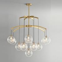 Lustre en verre et cuivre moderne simple et luxueux, style nordique vintage, rectangulaire, lampes suspendues françaises pour salon, villa, escalier
