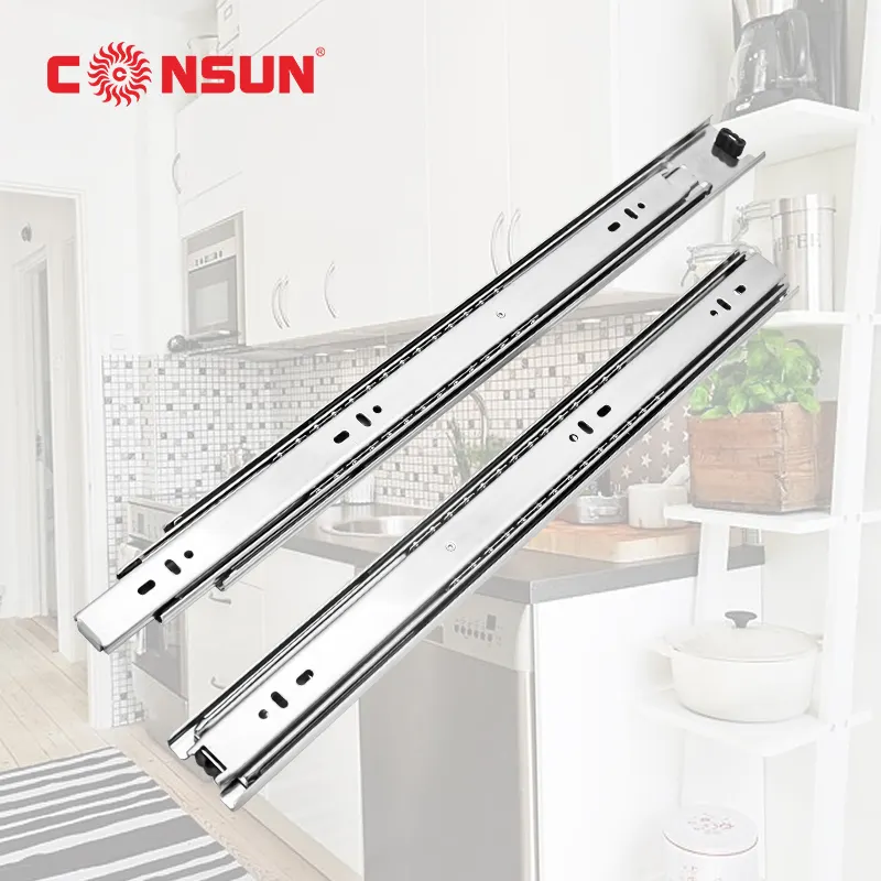 Factory Furniture Kitchen Cabinet Ball Bearing Telescopic channel Drawer runners