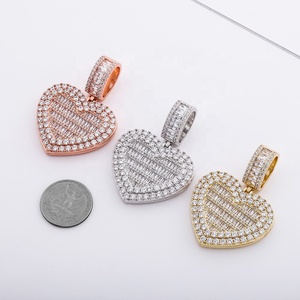 Nouveau 57mm x 40mm Hip Hop Iced Out DIY Cadre <span class=keywords><strong>Photo</strong></span> CZ Pendentif <span class=keywords><strong>Personnalisé</strong></span> Image Coeur <span class=keywords><strong>Photo</strong></span> Médaillon Hiphop Pendentif Collier Chaîne De Tennis - Product Image 5
