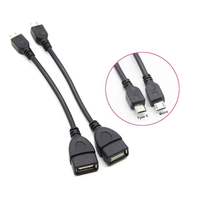 Câble USB 2.0 OTG, USB A Femelle vers Micro USB Mâle, Adaptateur Court de 14 cm pour Tablette Android, Clé USB, Clavier, Souris, Faible MOQ