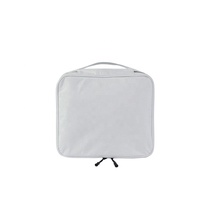 Neceser de maquillaje Tyvek ecológico de gran capacidad, neceser impermeable con gancho para colgar cosméticos