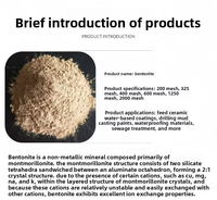Poudre de bentonite de sodium naturelle à haute expansion pour litière pour chat et applications dans la boue de forage