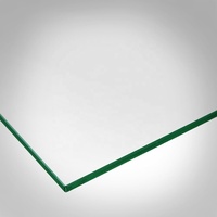 Dessus de table rectangulaire de 24x48 pouces, verre plat et poli de 6 mm d'épaisseur, coins décontractés pour comptoirs de cuisine et dessus de table
