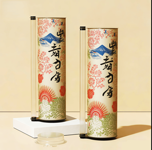 Tube en papier alimentaire personnalisé pour sushis, avec fenêtre transparente et compartiment pour <span class=keywords><strong>sauce</strong></span> <span class=keywords><strong>soja</strong></span> - Product Image 1
