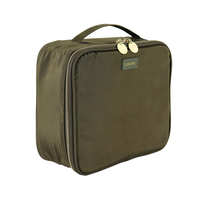 Trousse de Maquillage Multifonctionnelle avec Séparateurs Ajustables et Miroir Amovible Grossissant 10x en PU, Petite Capacité