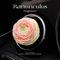 Diffuseur de parfum floral artisanal en plâtre de gypse pour grille d'aération de voiture, ornement d'intérieur