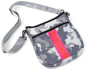 Sac bandoulière en néoprène rayé camouflage RTS pour femmes Sac à main en néoprène pour femmes Sac bandoulière en néoprène avec sangle réglable - Product Image 4