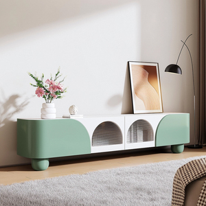 Khối màu nổi Tủ TV gỗ rắn với các tính năng thông minh và lưu trữ phương tiện mô-đun cho phòng khách - Product Image 4