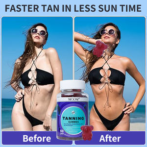 Stock Wxw Beauty Skin Colágeno Candy Gummy Autobronceador Gummies Activador de Bronceado Sunless Bronceado Gummy - Product Image 6