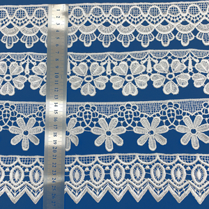 2023 venta al por mayor nigeriano africano gasa Renda malla Soluble en agua tul <span class=keywords><strong>EMBR</strong></span> malla tul bordado ancho Vintage encaje Trim - Product Image 3