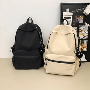 Unisex Nylon <b>Backpack</b> 18 In Solid Color <b>Large</b> <b>Capacity</b> School Education Student <b>Backpack</b> - Product Image 3