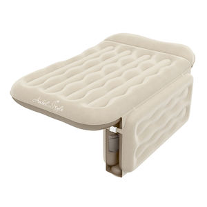 เตียงนอนในรถยนต์แบบพับสามตอน ผิวเคลือบ PVC พร้อมปั๊มลมไฟฟ้าในตัว โซฟาเบดแบบพองลมได้เอง ที่นอนเป่าลมสำหรับตั้งแคมป์ในรถยนต์ - Product Image 1