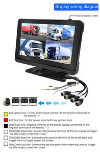 4CH Dvr Monitor de pantalla dividida de 7 pulgadas con Kit de cámara de respaldo Ayuda de marcha atrás de coche para camión Van Caravan Trailers Camper Bus - Product Image 6