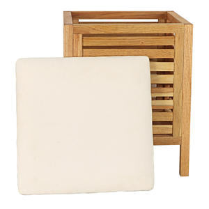 Muebles para Sala de Estar y Dormitorio, Taburete Otomano de Almacenamiento en Forma de Cubo de Madera Moderno, Pequeño y Portátil, con <span class=keywords><strong>Tapa</strong></span> Extraíble - Product Image 2