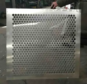 Punzonadora perforada de aluminio, hoja de malla de Metal perforada con agujero redondo