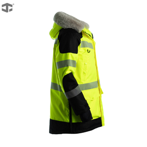 Chaqueta <span class=keywords><strong>Parka</strong></span> JIADE para Hombre, Alta Visibilidad, Impermeable, Cortavientos, Transpirable, Aislante T-Max, Poliéster Ripstop 300D, Clase 3 - Product Image 2