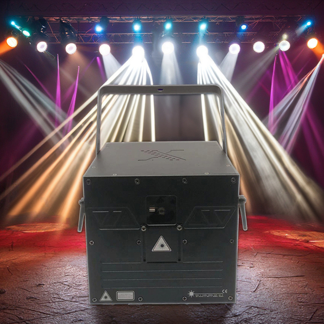 High Bright 5W RGB Laser Scan Disco Club Lamp DMX 512 Stage Lighting with Phone App & ILDA System for DJ Party Stage Shows