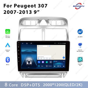 BAIDAYU <span class=keywords><strong>Pantalla</strong></span> Táctil Multimedia para Automóvil de 9 Pulgadas, GPS, USB, CarPlay, Android Auto, <span class=keywords><strong>Pantalla</strong></span> IPS, <span class=keywords><strong>Peugeot</strong></span> <span class=keywords><strong>307</strong></span> 2007-2013 - Product Image 3