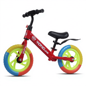 Yongjhs <b>Kids</b> Balance Bike 12 Inches No Pedals for Toddlers 2-6 Years Learning to Ride Unisex Red Color 90kg Load Capacity - Product Image 1