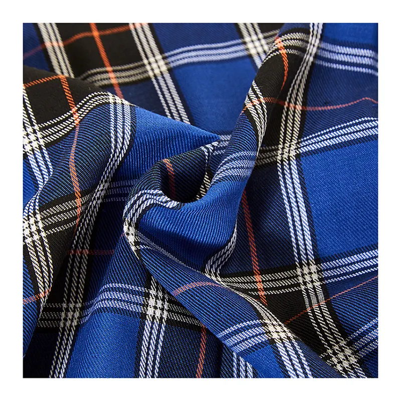 40S 100% Baumwolle Plaid stoffe Garn gefärbter Tartan stoff 100 pct Baumwollgarn gefärbter Flanell stoff zum Hemden