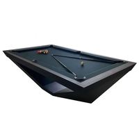 Mesa de Billar Americana Negra de 8 pies para el Hogar, Mesa de Billar Estándar de Madera de Haya para Familias con Taco de Billar Incluido