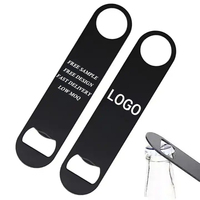 Décapsuleur plat en acier inoxydable avec logo personnalisé, kit d'outils promotionnels pour cuisine, bar, restaurant, cadeau de mariage