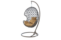 Balançoire d'extérieur Chaise suspendue Panier en rotin Nid Balcon Jardin Cour Double Hamac Berceau Chaise