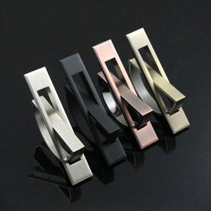 Tatami Handles Zinc Alloy Rectangle Brushed Modern Minimalist <b>Drawer</b> Cabinet Wardrobe Handle - Product Image 2