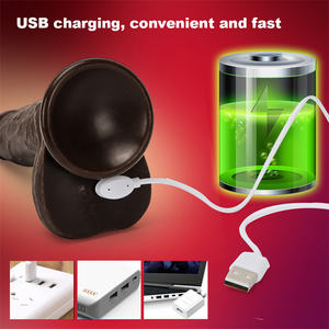 App Control mendorong coklat realistis Dildo mainan seks Vibrator wanita rotasi teleskopik pemanasan G Spot klitoris Anal stimulasi - Product Image 5