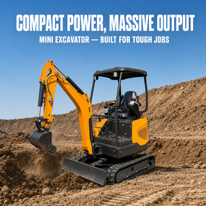 Excavadora de cadenas de 1350 kg, miniexcavadora hidráulica para proyectos de construcción, paisajismo, jardinería y agricultura, venta al por mayor - Product Image 2