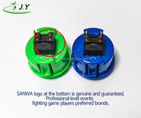 JY Genuine Sanwa 30mm Arcade Push Button | Plastic English 1 Year Original Replacement for Fightstick Coin-Op Game Machines