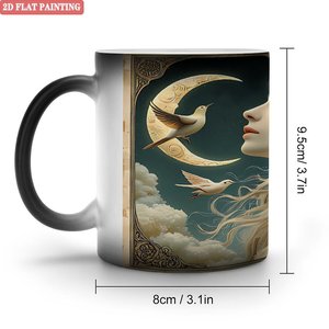 Matte Frosted 11oz <b>Ceramic</b> <b>Mug</b> Heat Activated Magic Cup For Home Bedroom Use - Product Image 1