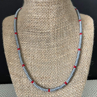 Collier de perles rondes épaisses en pierre naturelle pour homme, style occidental, luxe discret, mat, à rayures, en pierres précieuses, idéal pour un cadeau - Meilleures ventes
