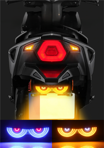 Feu de plaque d'immatriculation LED pour <span class=keywords><strong>moto</strong></span>, scooter, <span class=keywords><strong>moto</strong></span> tout-terrain, VTT, nouveau feu arrière décoratif, signal de recul, lumière stroboscopique d'avertissement - Product Image 4