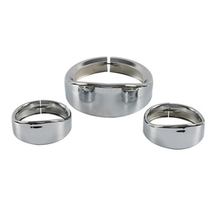 Stainless Steel Light <b>Trim</b> Covers 217mm 123.5mm 83mm <b>Clip</b> On For Harley Davidson Motorcycle - Product Image 4