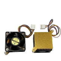 Ventilateur de refroidissement 4P avec dissipateur thermique en aluminium (câble de 6cm) DC 5V 40x40x10mm Roulement à billes à haute efficacité Boîtier d'ordinateur silencieux