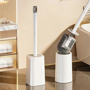 Toilet <b>Brush</b> Set With Base Rectangular Design Easy To Clean For Bathroom Cleaning - Product Image 1