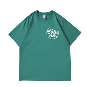 Camiseta de Algodón 100% Estilo Europeo, Marca de Moda, Hip Hop, Transpirable, con Hombros Caídos, Unisex, Holgada, Cuello Oversize, Publicitaria - Product Image 4