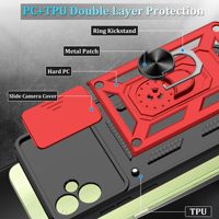 Etui pour téléphone portable Tecno Spark Go 2024 pour Camon 20 Pro 5G Pova 5 Etuis pour téléphone portable Slide Camera Window Ring Kickstand Shockproof Cover