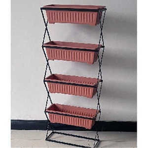 Support vertical à 4 niveaux pour plantes et fleurs avec 4 trous <span class=keywords><strong>de</strong></span> drainage <span class=keywords><strong>Lit</strong></span> <span class=keywords><strong>de</strong></span> <span class=keywords><strong>jardin</strong></span> surélevé pour la culture <span class=keywords><strong>de</strong></span> légumes, <span class=keywords><strong>de</strong></span> fleurs et d'herbes. - Product Image 4