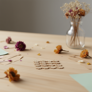 Accesorio de Madera para Flores ILAN, 10 mm, 16 Piezas, Decoración Artesanal - Product Image 2